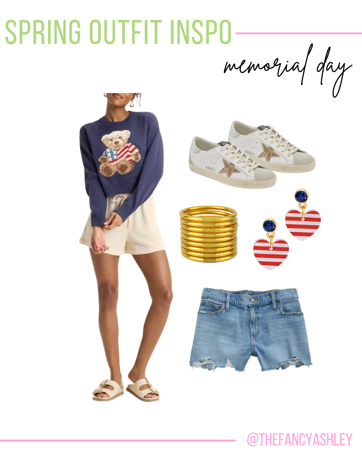 6 Memorial Day Outfit Ideas-Sweater + Shorts