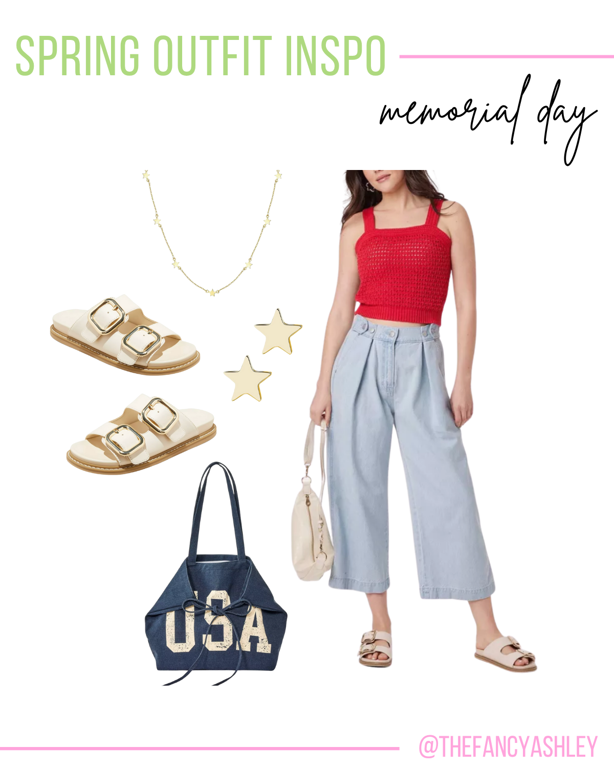 6 Memorial Day Outfit Ideas-Tank + Jeans