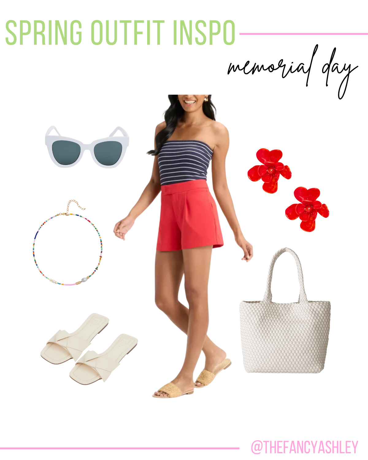 6 Memorial Day Outfit Ideas-Top + Shorts
