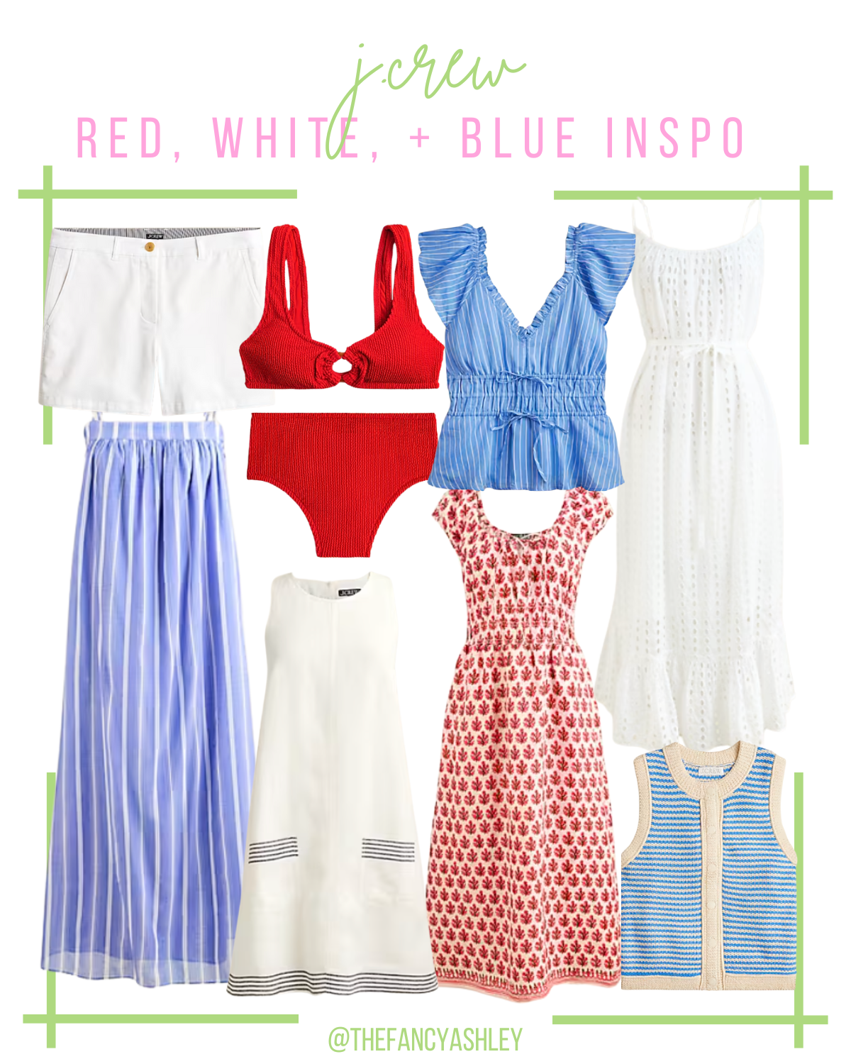J. Crew Red, White + Blue 4th of July Inspo